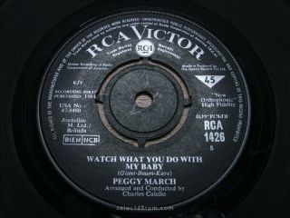 Peggy March Watch What You Do With My Baby 1964 Uk Rca 1426 Soulful
