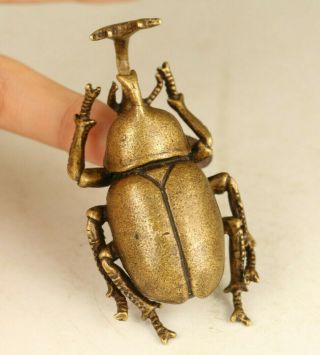 Scene Decoration Bronze Hand Casting Beetle Statue Animal Decorate Gift