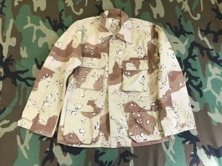 Desert Storm Bdu Shirt Coat Camouflage Desert 6 Color Nsn 8415 - 01 - 102 - 9128 Med S