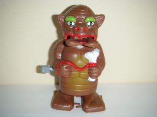 Vintage Big Teeth Plastic Wind Up Toy Monster Figure