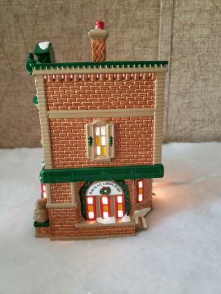The Snow Village " The Christmas Shop " Dept.  56 Handpainted Ceramic
