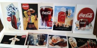 16 Drink Coca Cola Colorful,  High Gloss Post Cards,  Sprite Boy,  Cow Boy,  Santa, 2