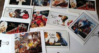16 Drink Coca Cola Colorful,  High Gloss Post Cards,  Sprite Boy,  Cow Boy,  Santa, 3