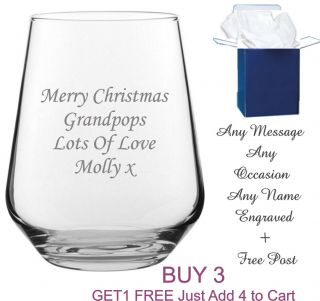 Personalised Engraved Whiskey Brandy Tumbler Glass Birthday Gift 18th,  21st gift 3