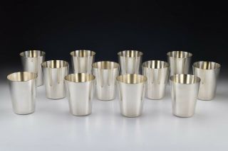 Set Of 12 Vintage Wallace Silver Plate Julep Cups 922