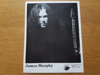 James Murphy 8x10 Black & White Press Photo Death Obituary Testament Metal