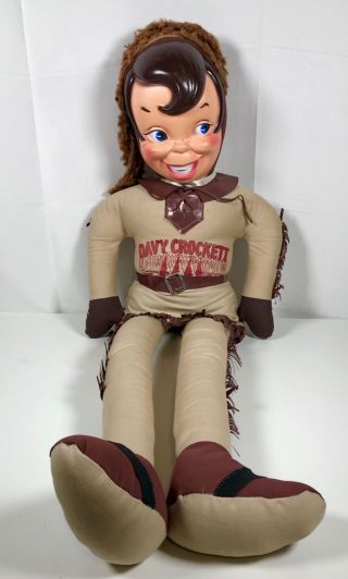 Vintage 1950s Davy Crockett 36 " Vinyl/stuffed Toy Doll Wild West Frontier Nrmint