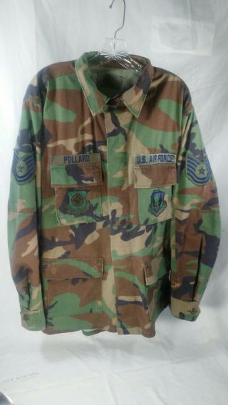 Camouflage Air Force Bdu Woodland Men’s Lg/reg 105th Airlift Wing,  Air Mobility