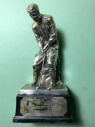 Vintage Golf Trophy Silver Plate 1929 - 1930