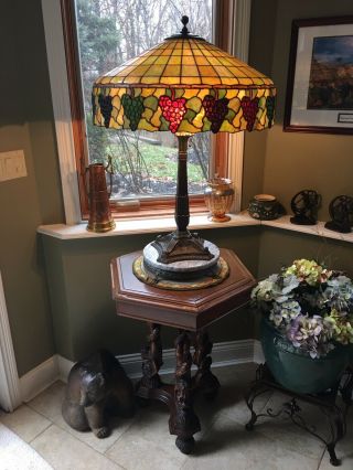 Large Bradley And Hubbard Lamp,  Handel,  Tiffany Era,  Arts And Crafts Lamp 3