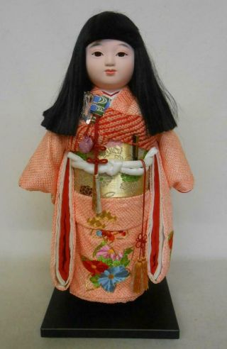 Vintage Japanese Ichimatsu Doll 17 Inches Rea Kimono From Japan