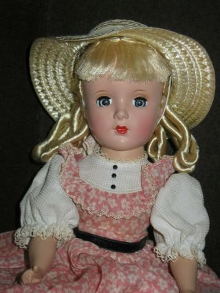 Vintage Madame Alexander Amy Doll 1940s Little Women Floss Wig Dress