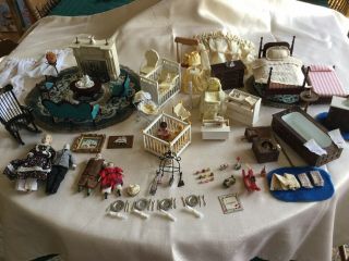 Vintage 1970’s Dollhouse Furniture,  Doll Family & Accessories