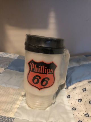 Phillips 66 Vintage Ivory Insulated Travel Mug - In Plastic