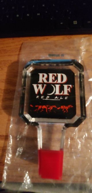 Red Wolf Red Ale Acrylic Beer Tap Handle