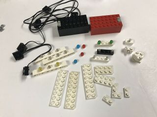 Rare Vintage Lego Electric Light And Sound Bricks - 9v Boxes,  Conductors,  Wires.