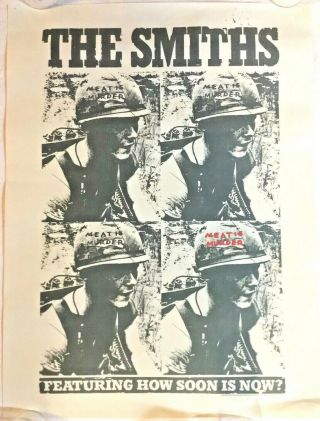 The Smiths Meat Is Murder Vintage Promo Poster Rough Trade 16.  5 X 22