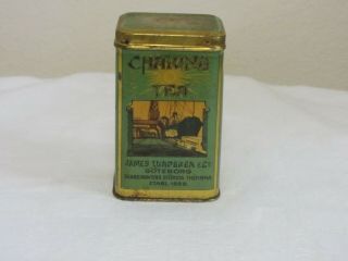 Vintage Tin Tea Box - 1930s - 40s/cha King Tea - James Lundgren & Co Göteborg