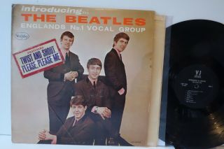 Vg,  /vg Beatles " Introducing " Rare Sticker Black Vee - Jay Record 63 - 3402 / 63 - 3403