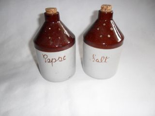 Vintage Handmade & Hand Crafted Ceramic Salt And Pepper Shakers