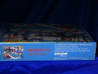 Snoopy ' s Skating Party 48 Piece Puzzle - Springbok - Hallmark - Vintage 2