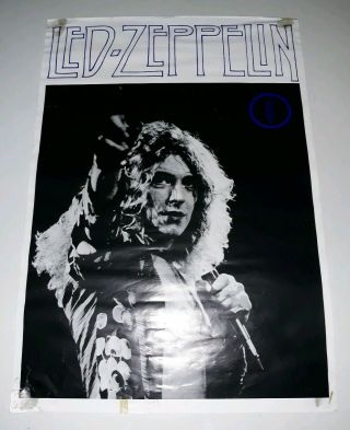 Vintage Rare 1970s Led Zeppelin Poster 27 " X19 " Robert Plant