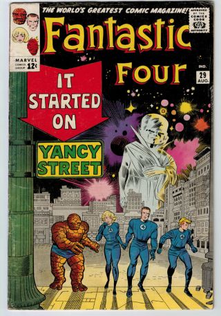 Fantastic Four 29 4.  0 Jack Kirby Art Off - White Pages Silver Age