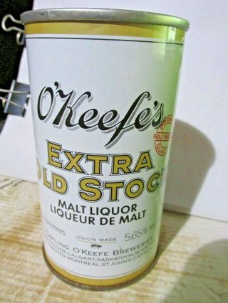 O`keefe`s Extra Old Stock Malt Liquor Steel Beer Can - [read Description] -