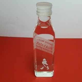 Johnnie Walker Scotch Whisky Promotional Authentic Solid Glass Miniature Bottle