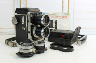 Vintage Mamiya C220 Professional Tlr Camera With 80mm 1:2.  8 Lens,