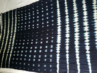Authentic African Handwoven Mud Cloth Textile From Mali Size 65 " X 40.  5 " Indigo