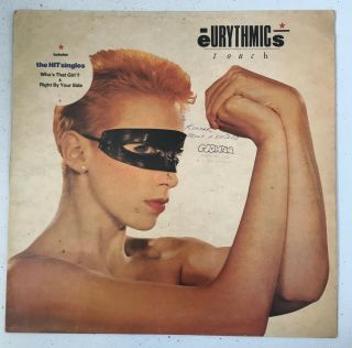 EURYTHMICS Mega Rare INDIAN PRESSING Touch LP 1983 HERE COMES RAIN Annie Lennox 3