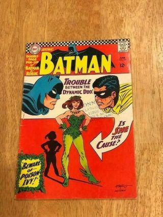 Batman 181 (june 1966 Dc) Intro Poison Ivy No Batman & Robin Poster