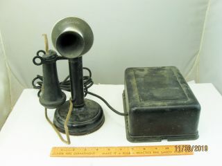 Vintage Kellogg Candlestick Telephone & Bell Ringer