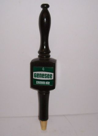 Vintage 1970s Genesee Cream Ale Beer Wooden Tap Handle Old Stock Nos