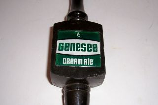 Vintage 1970s Genesee Cream Ale Beer Wooden Tap Handle Old Stock NOS 3