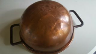 Vintage/Antique Large Copper Candy Kettle Bowl 3