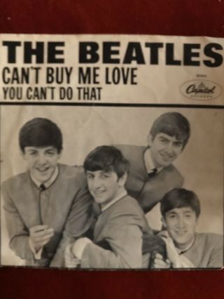 Beatles Rare Cant Buy Me Love Picture Sleeve 1964