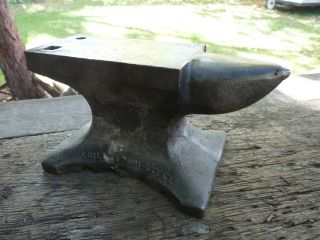 20 Lb Cast Blacksmith Anvil With Unusual Base Work Station For Swaging