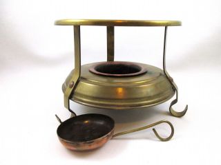 Vintage Copper And Brass Chafing Stand