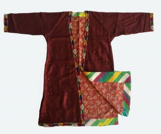 Silk Rare Uzbek Vintage Hand Embroidery Robe Chapan WAS $215.  00 3