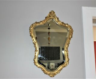 Vintage Florentine Style Mirror Gold Frame Ornate Decorative Wall Mirror