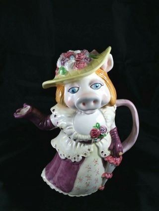 Miss Piggy Ceramic Teapot By Sigma Tastesetter Jim Henson Assoc