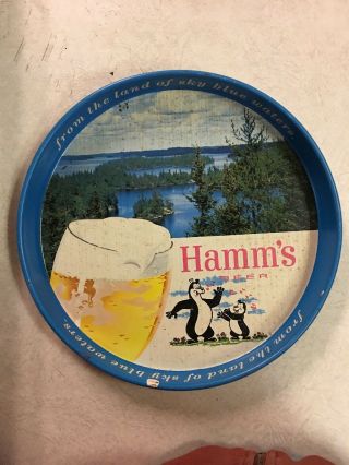 Vintage Hamm’s Beer Tray Featuring Dancing Bears