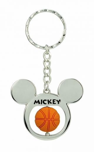 Metal Spinner Key Chain - Disney - Mickey Mouse - Basketball 85442