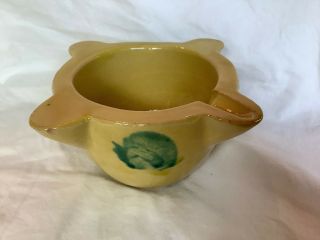 Vintage French Glazed Yellow Green Earthenware Pour Mortar Only France ?