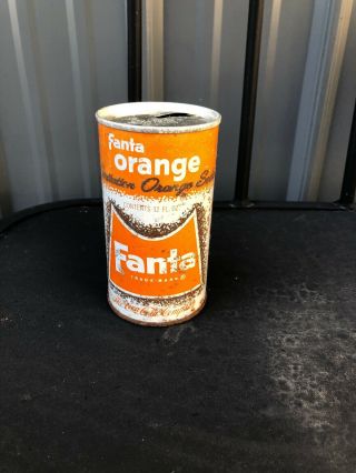 Fanta Orange Straight Steel Pull Tab Soda Pop Can Coca - Cola Co.  Atlanta,  Ga.