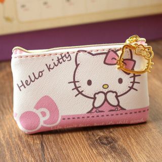 Cute Hello Kitty Pu Leather Change Purse Wallet Coin Bag Card Case Zipper Bag