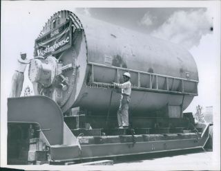 1954 Florida Power Light Company Generator Miami Herald Fl Wever Photo 7x9