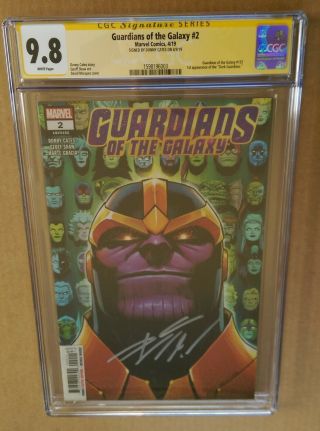 Guardians Of The Galaxy 2 - Cgc Ss 9.  8 Signed By Donny Cates 1st Dark Guardians